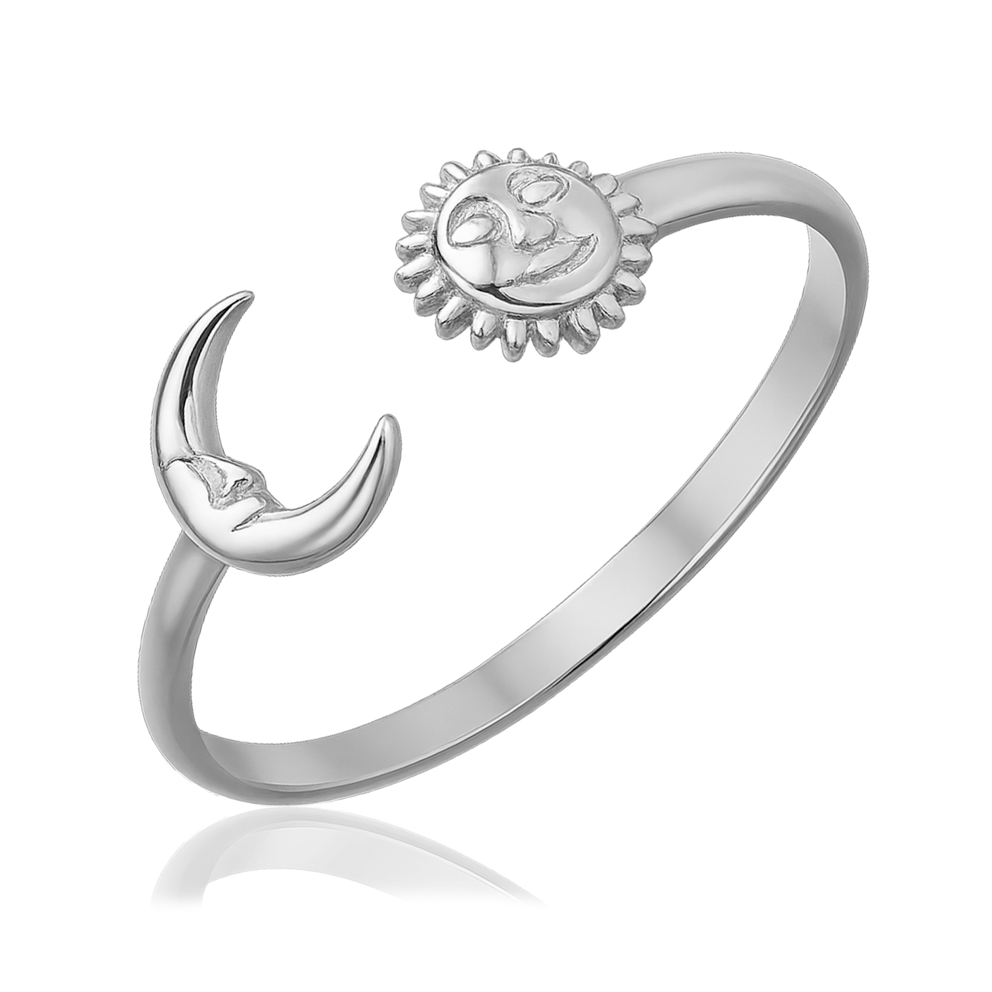 Anillo Sol y Luna Plata