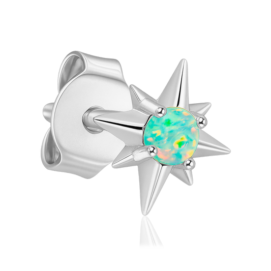 Stella Opal Silver Earring