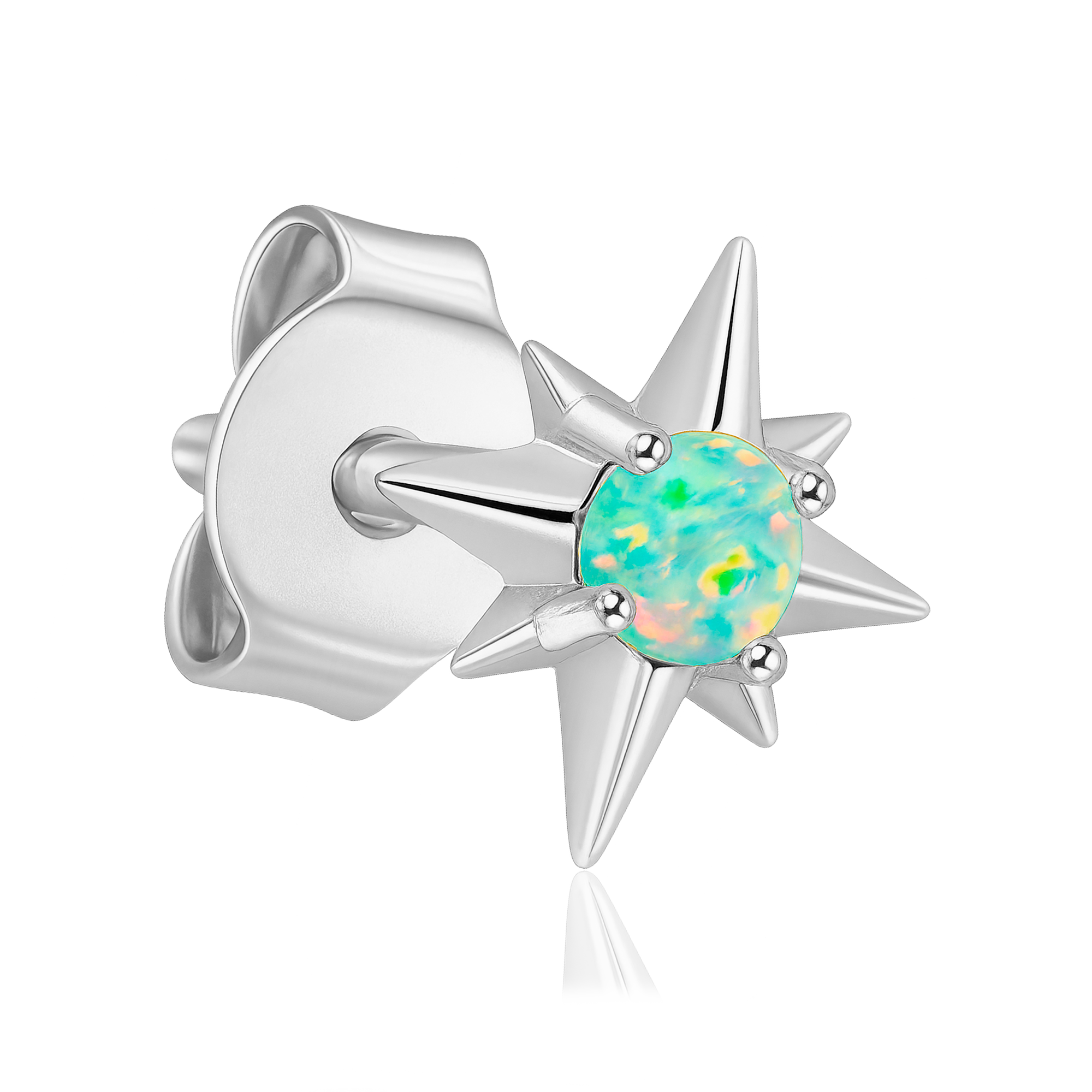 Stella Opal Silver Earring