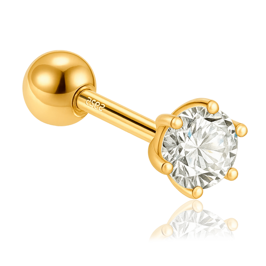 Gold Mini Shiny Rhombus Earring