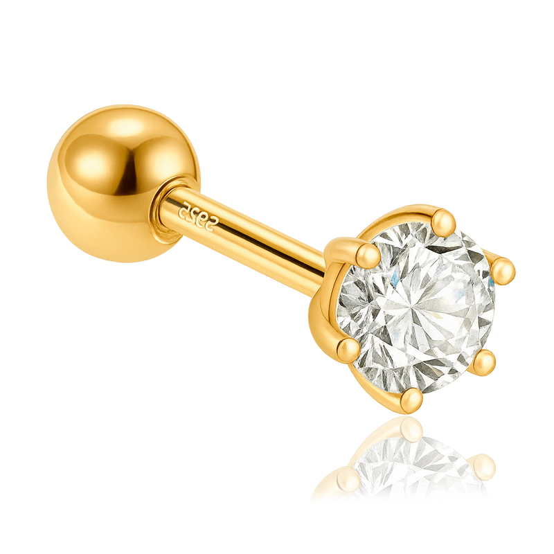 Gold Mini Shiny Rhombus Earring