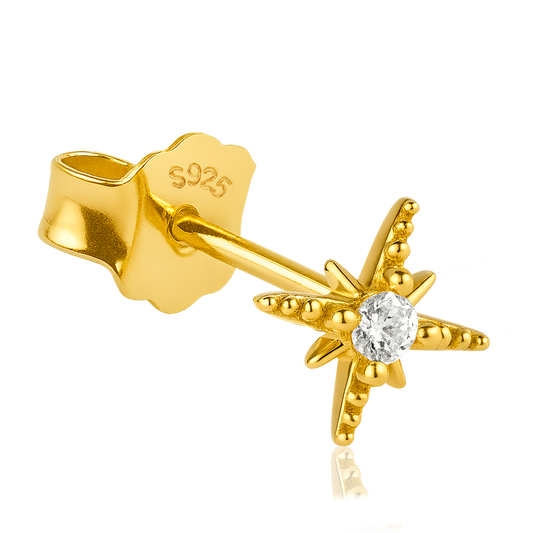 Gold Eyelashes Earring