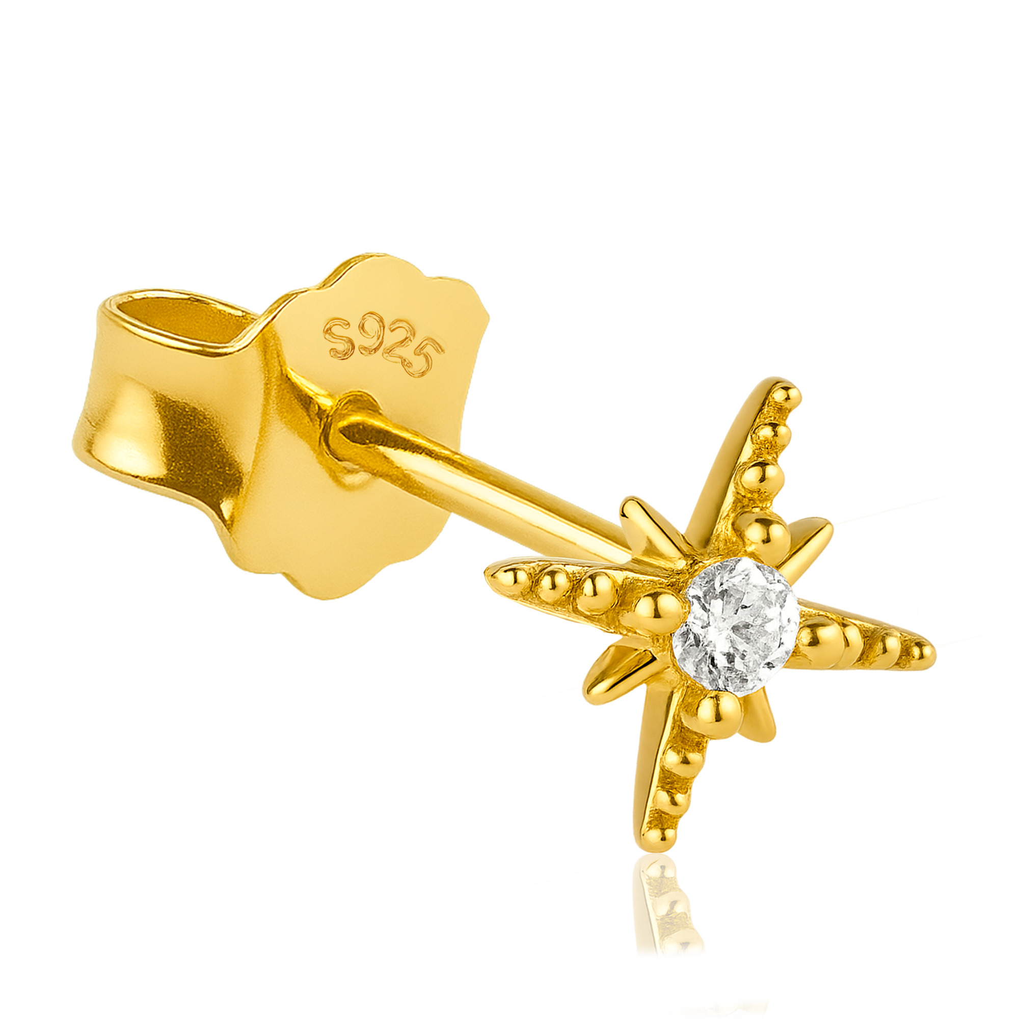 Gold Eyelashes Earring