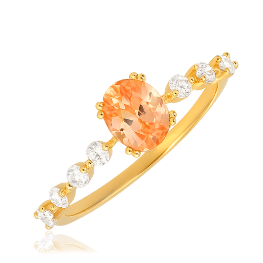 Anillo Zarina Naranja Oro
