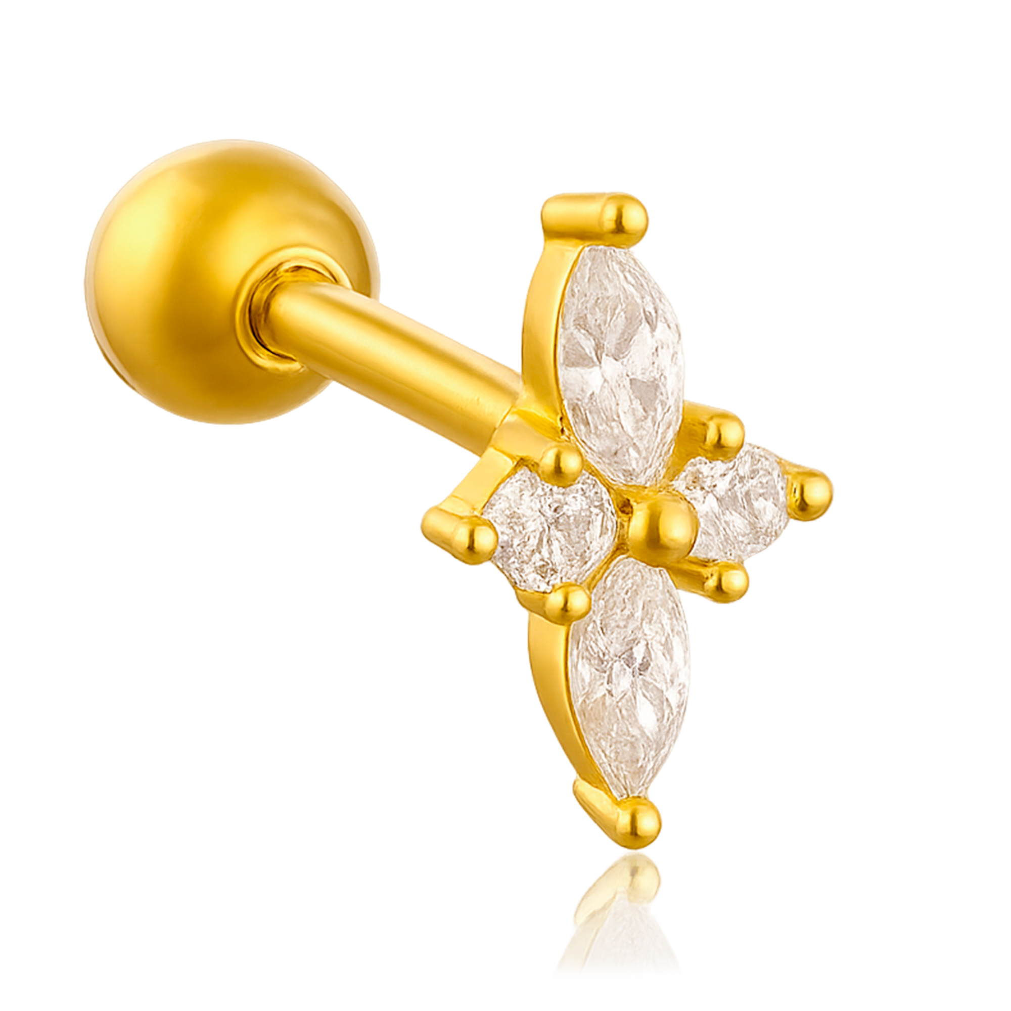 Pendiente Lirio Oro