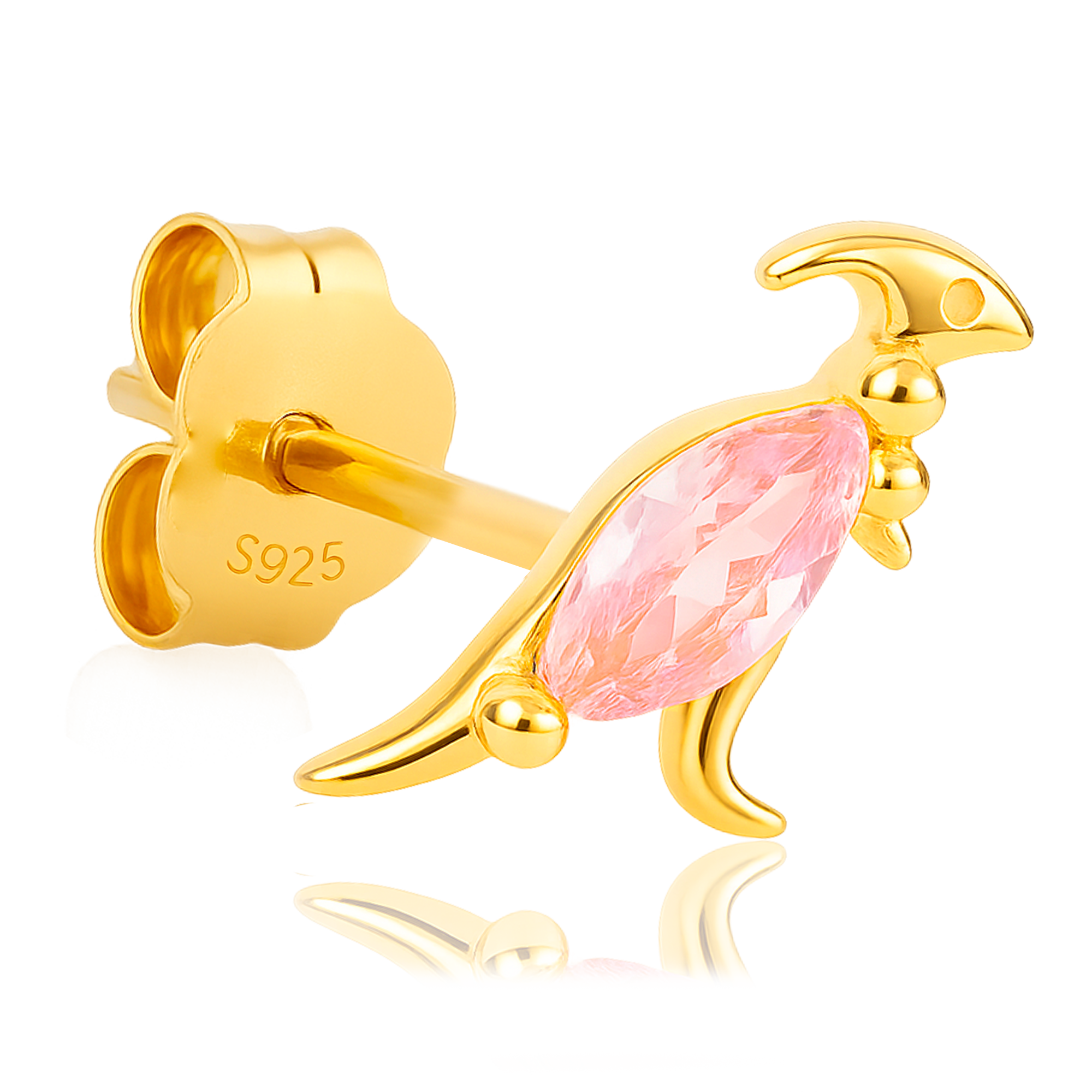 Pendiente Pink Dino