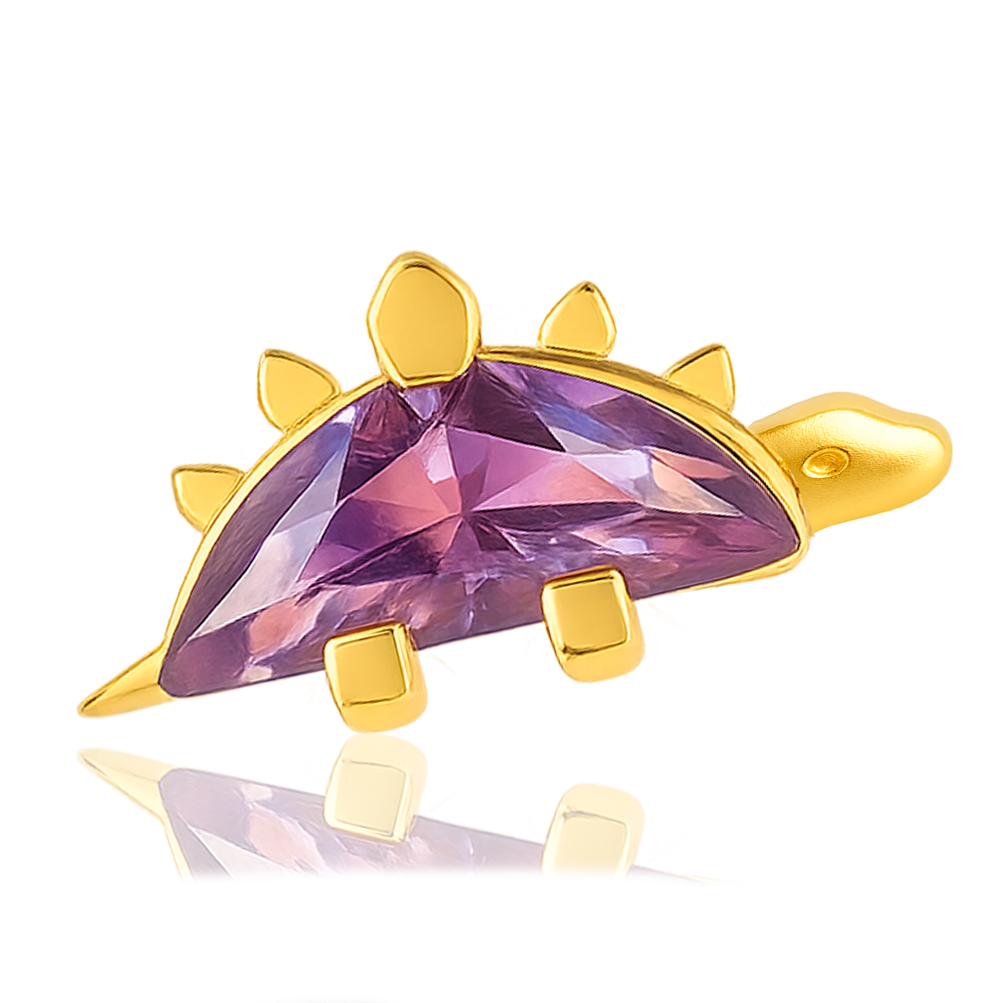 Lilac Dino Earring
