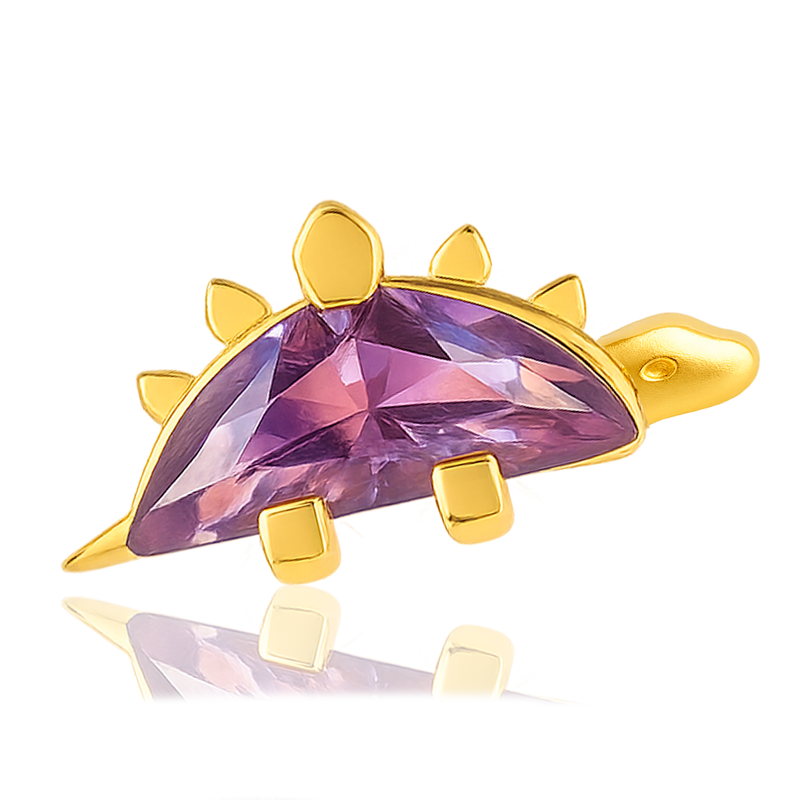 Lilac Dino Earring