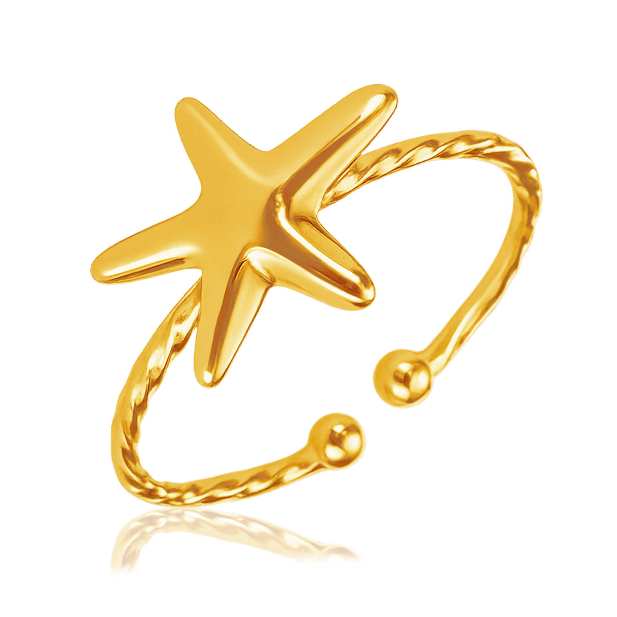 Anillo Mini Estrella de Mar Oro