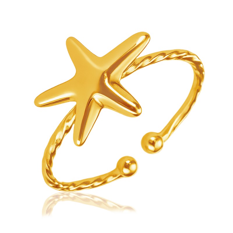 Anillo Mini Estrella de Mar Oro