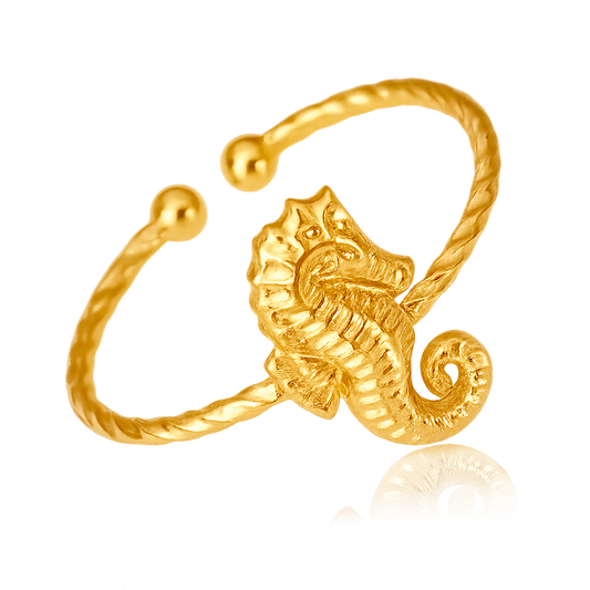 Anillo Caballito de Mar Oro
