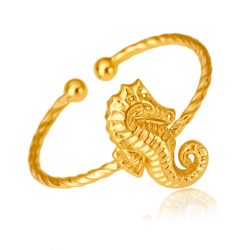 Anillo Caballito de Mar Oro