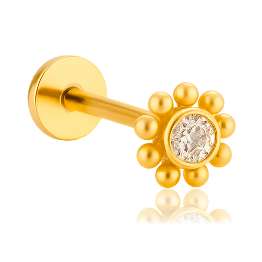 Pendiente Sunflower Oro