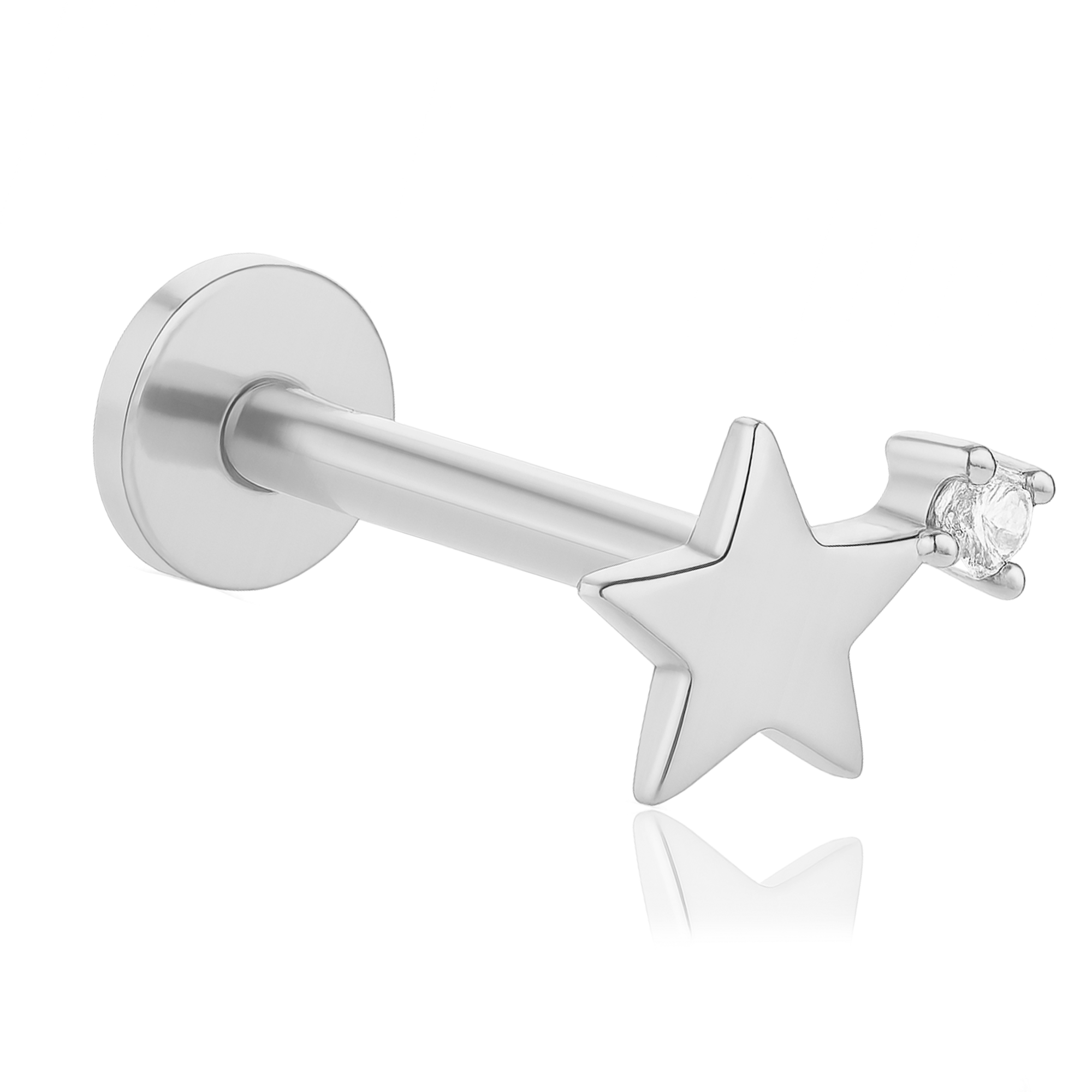 Pendiente Polaris Plata