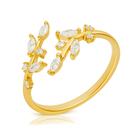 Gold Leaves Ring