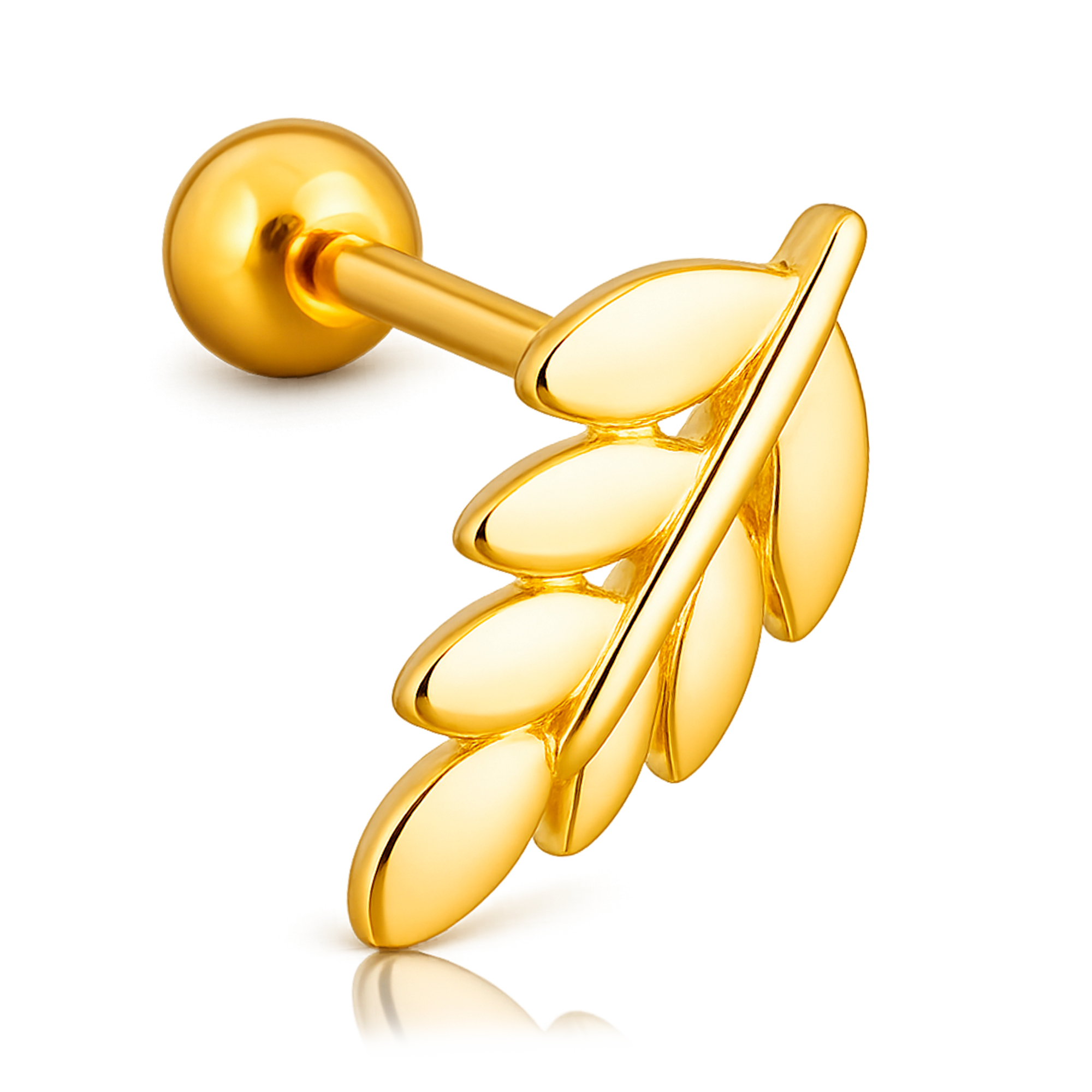 Gold Mini Moon Earring