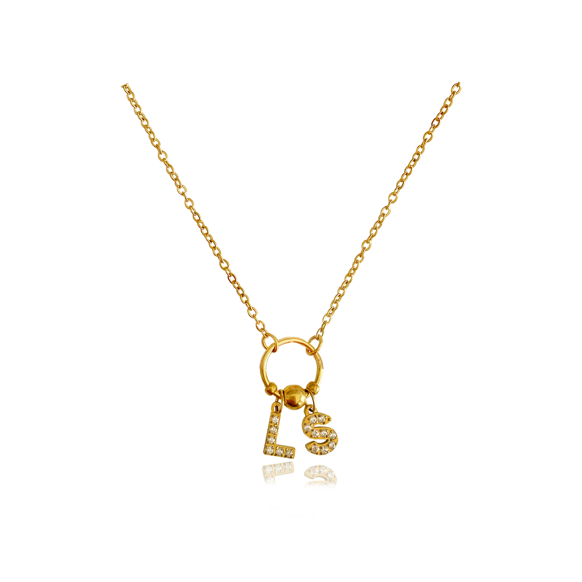 Collar Círculo Personalizado Oro