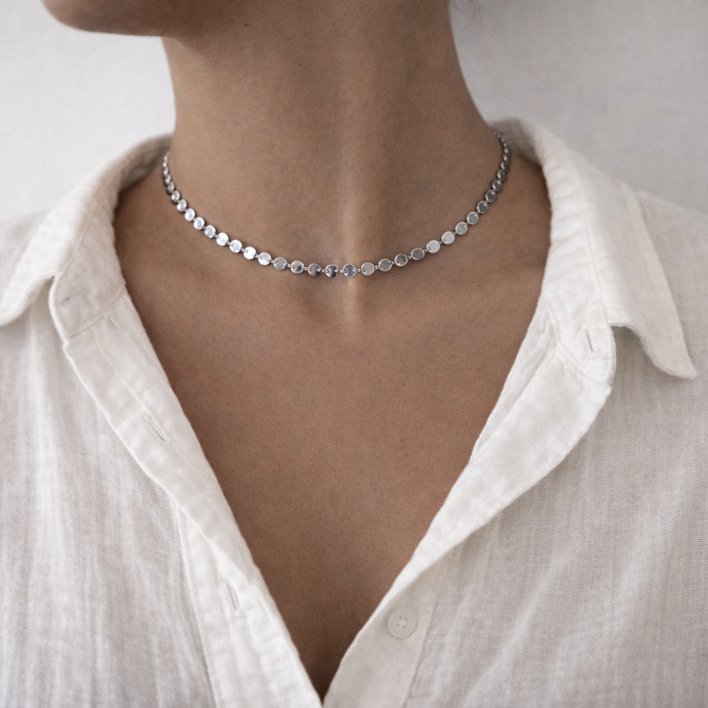 Choker Mini Monedas Plata