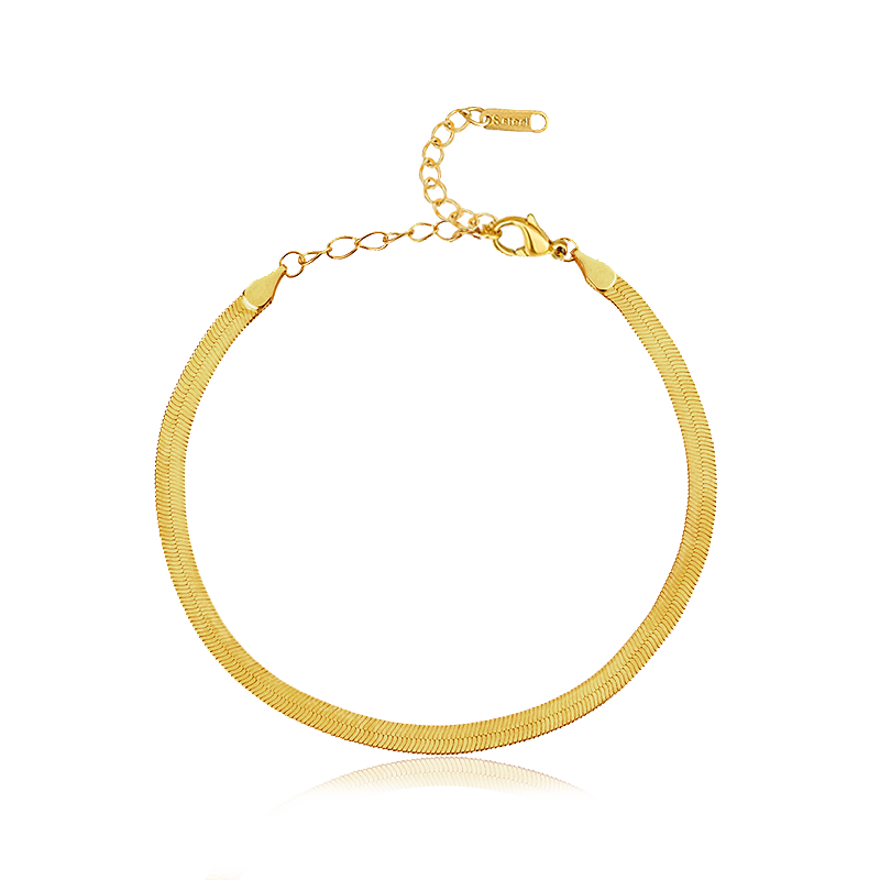 Bracciale a catena serpente in oro - 3mm