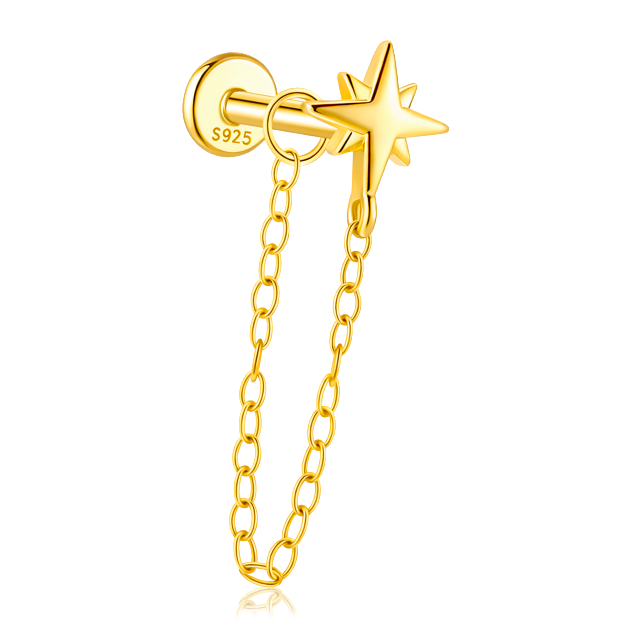 Pendiente Astra Cadenita Oro