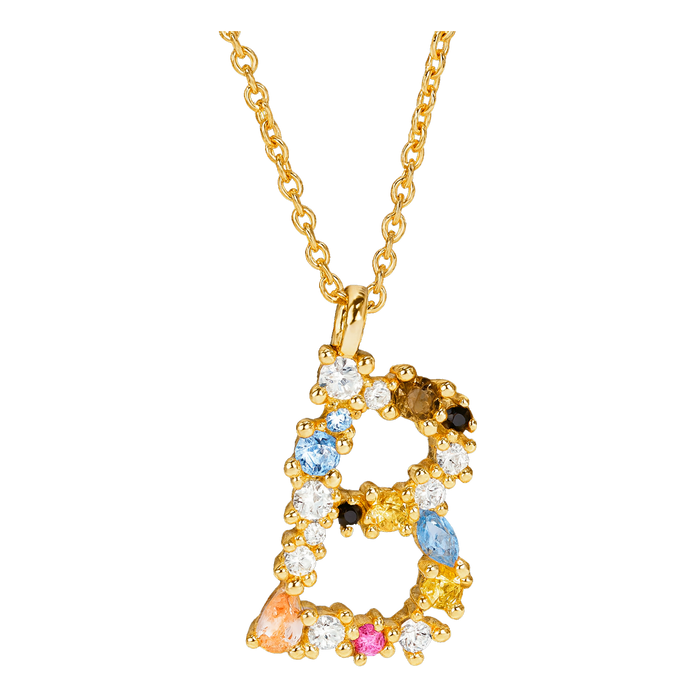 Collar Colorful Inicial Oro