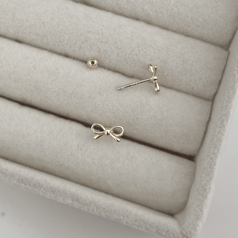 Gold Mini Moon Earring