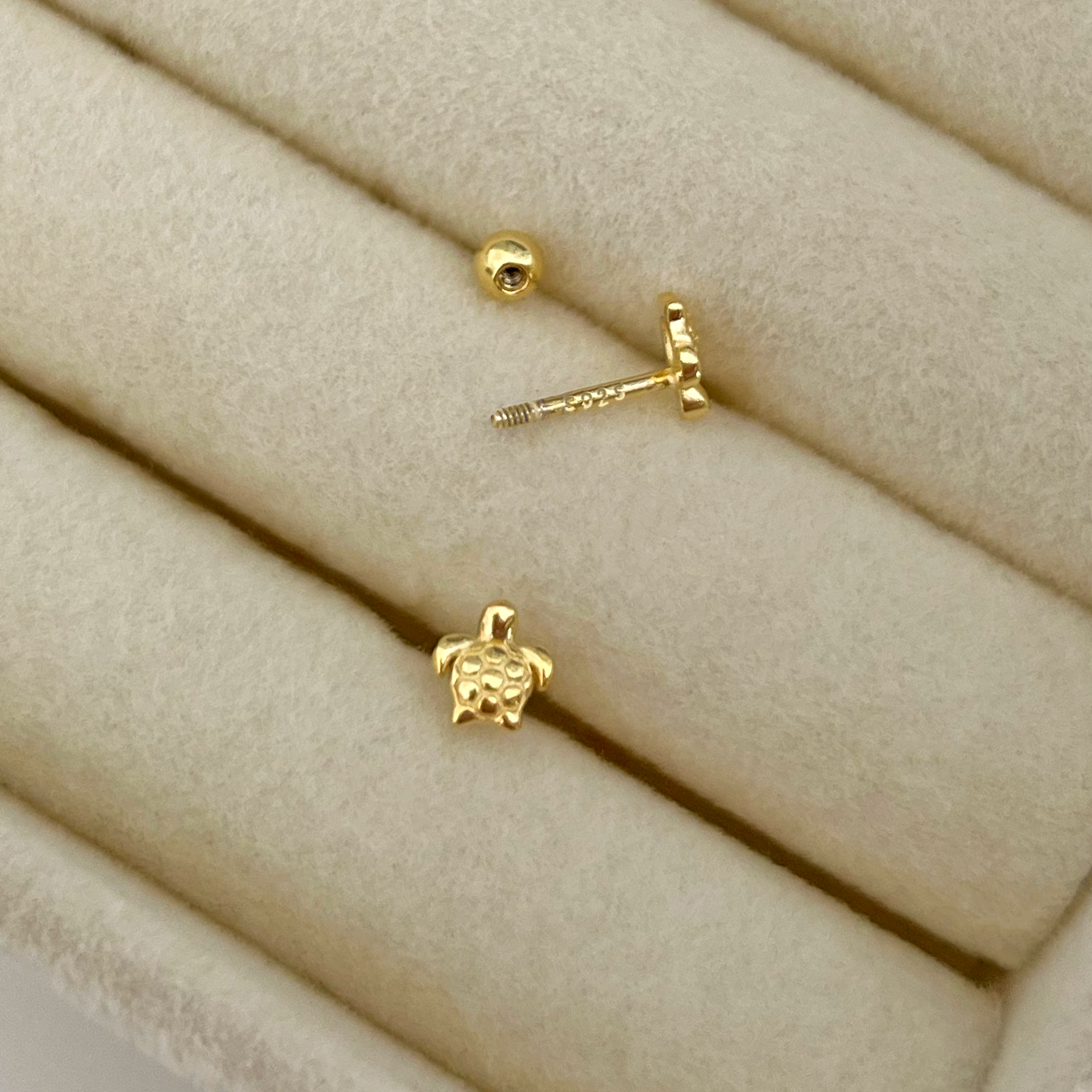 Pendiente Mini Tortuga Oro