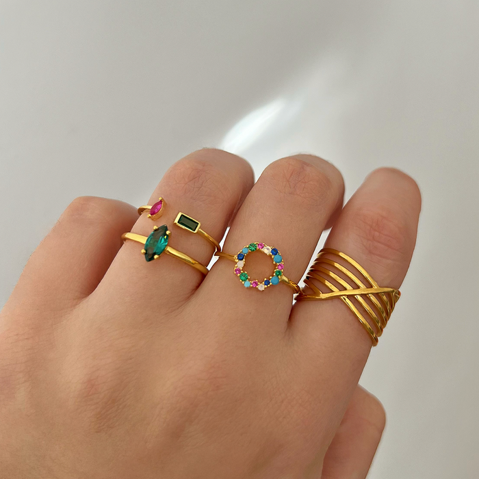 Deyn Green Gold Ring 