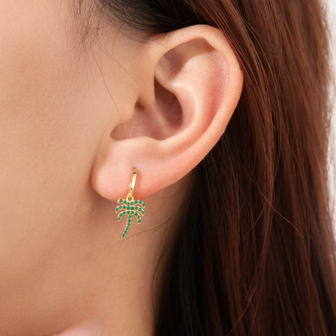 Silver Palm Earrings 