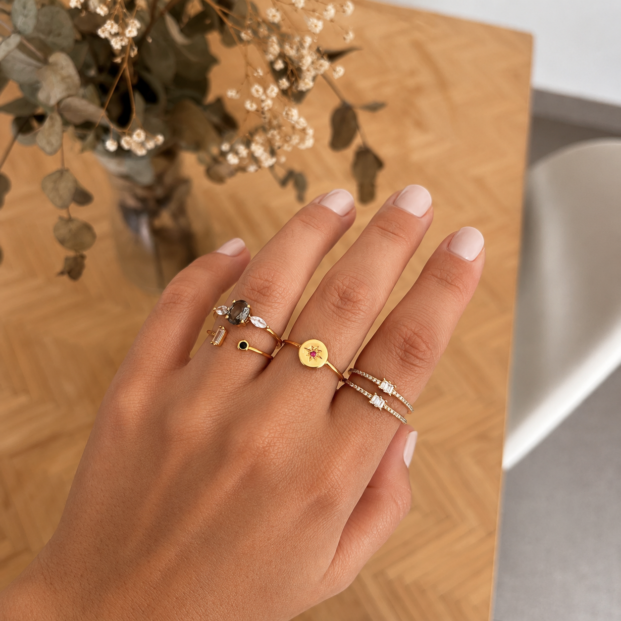 Anello Cielo Oro Bianco