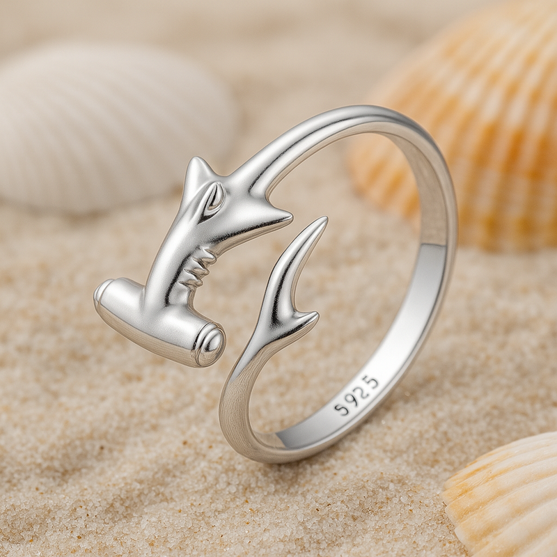 Anillo Tiburón Martillo Plata