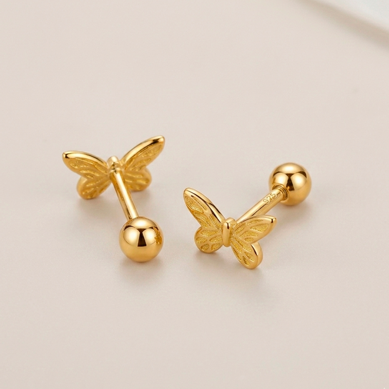 Pendiente Mini Mariposa Oro