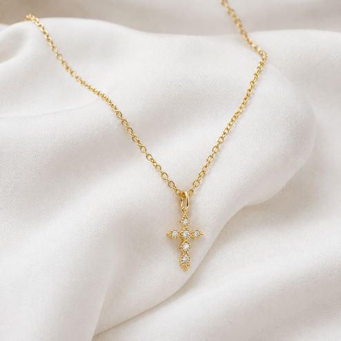 Collar Mini Elegant Cruz Oro