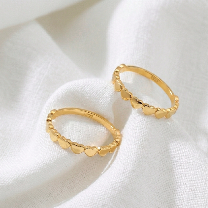 Anilo Mini Corazones Oro