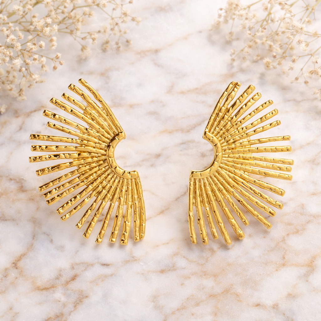 Pendientes Abanico Oro