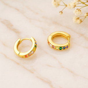 Aros Mini Rainbow Oro - 7mm