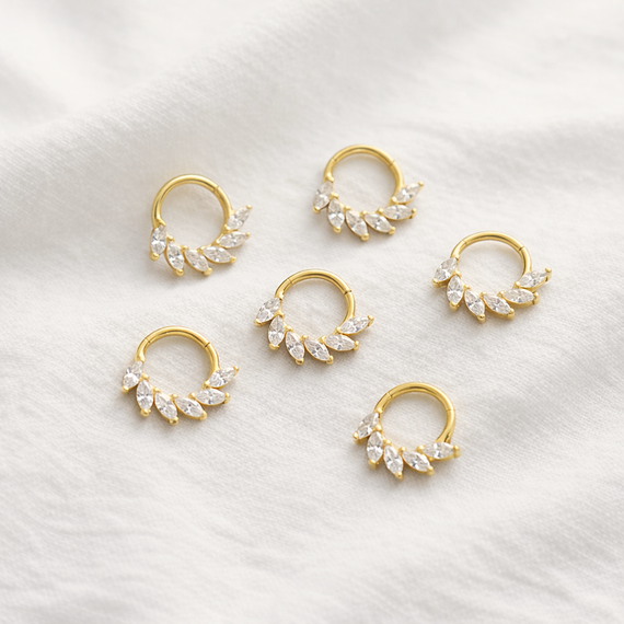 Mini White Gold Hoop - 7mm