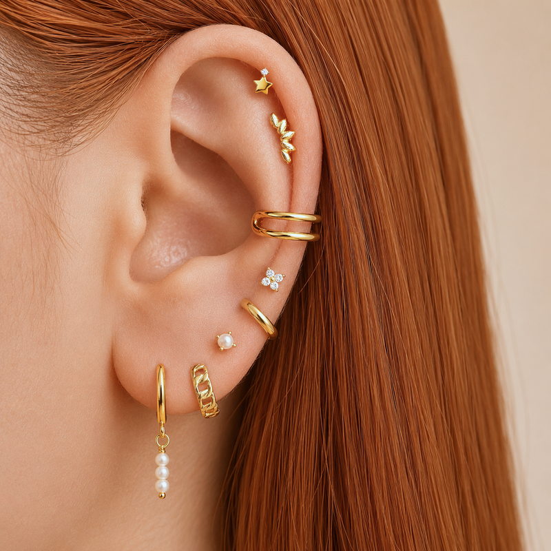 Polaris Gold Earring