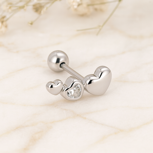 Mini White Flower Earring