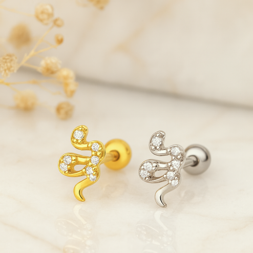 Mini White Flower Earring