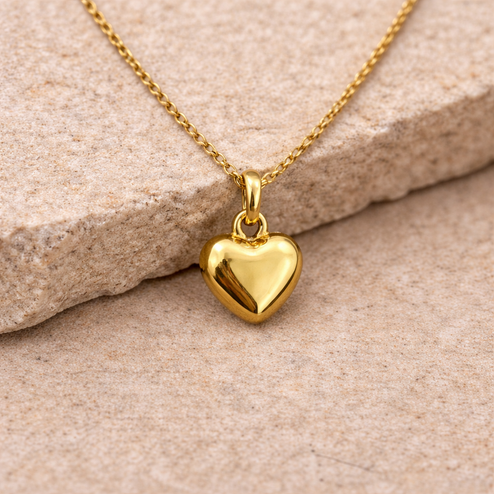 Collar 3D Mini Heart Oro