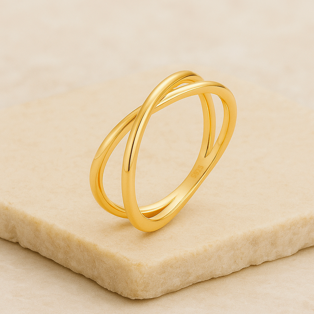 Anillo Cruzado Oro