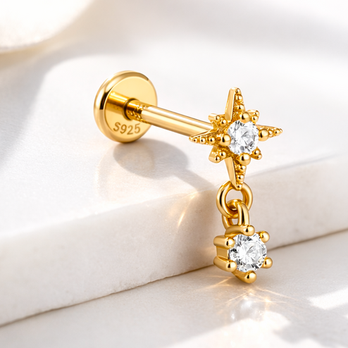 Pendiente Stella Drop Oro