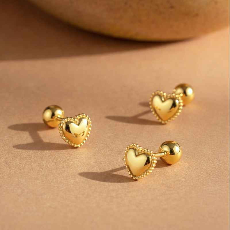 White Gold Clover Earring