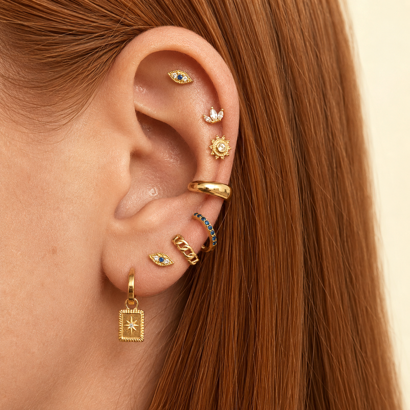 Gold Apollo Earring