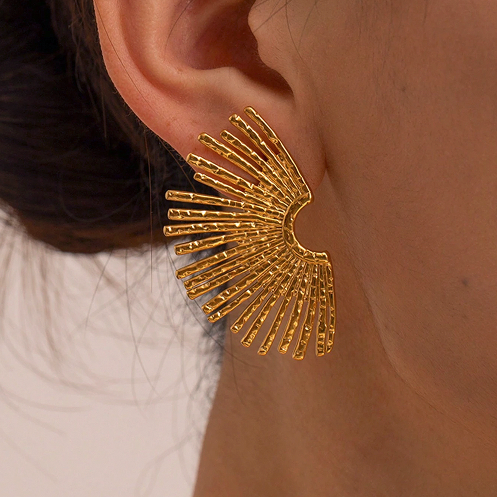 Pendientes Abanico Oro