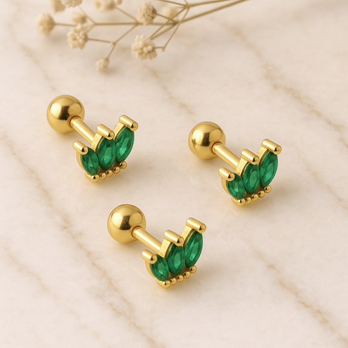 White Gold Tulip Earring