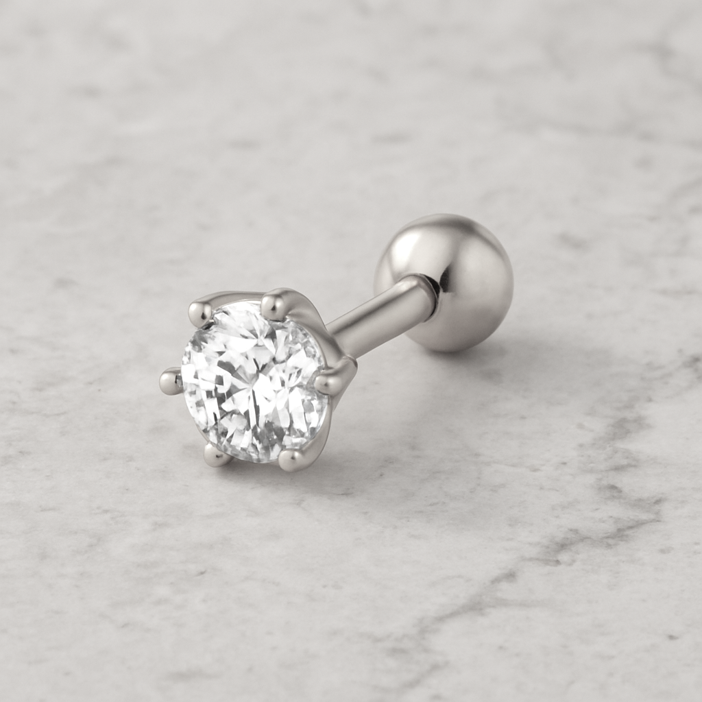 Gold Mini Shiny Rhombus Earring