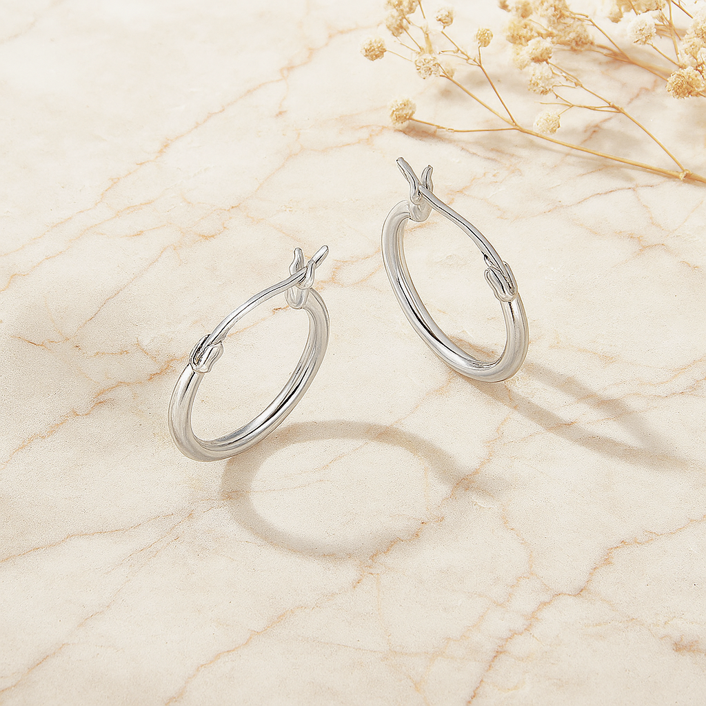 Silver Lua Hoops 22mm 