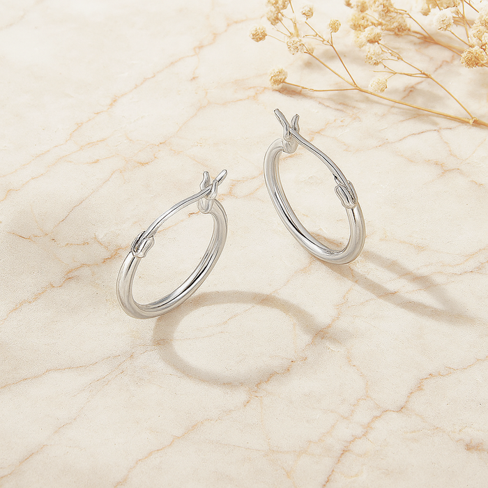 Silver Lua Hoops 22mm 